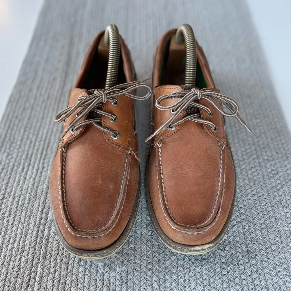 SPERRY Topsider Billfish Men’s Tan Genuine Leather Loafers Boat Shoes Size 11.5